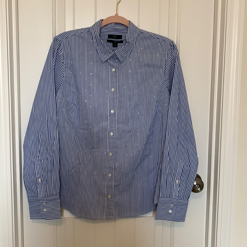 Jcrew rhinestone blouse
